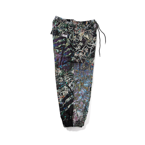 Isd High Super Wide Jogger Pants Black Snowflake