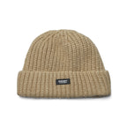 Logo Rubber Wappen Beanie Beige