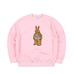Big Bear Rabbit Crewneck Pink