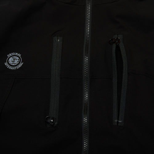 Mmm Windbreaker Hooded Stretch Jacket Black