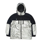 Mmm Windbreaker Hooded Stretch Jacket Silver/Navy