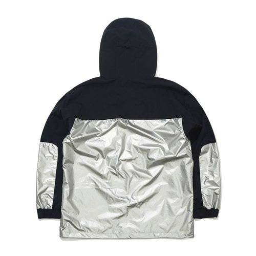 Mmm Windbreaker Hooded Stretch Jacket Silver/Navy