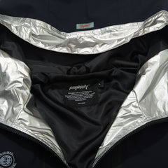 Mmm Windbreaker Hooded Stretch Jacket Silver/Navy