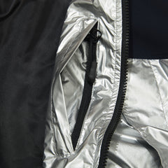 Mmm Windbreaker Hooded Stretch Jacket Silver/Navy