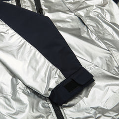 Mmm Windbreaker Hooded Stretch Jacket Silver/Navy