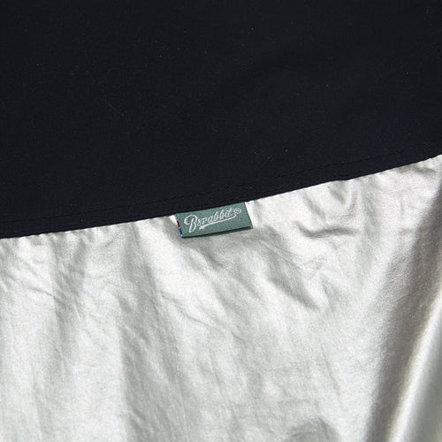 Mmm Windbreaker Hooded Stretch Jacket Silver/Navy