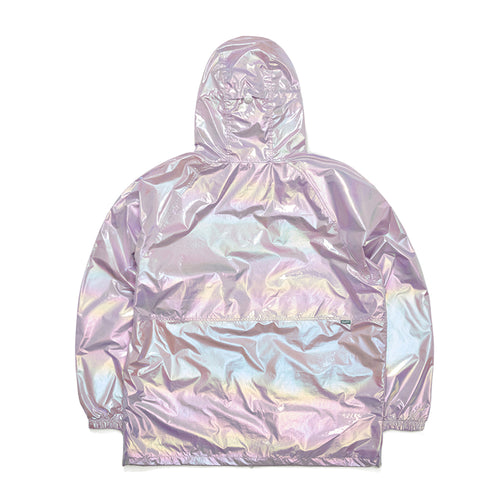 Mellow 4Pocket Hooded Jacket Hologram Pink