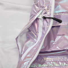 Mellow 4Pocket Hooded Jacket Hologram Pink