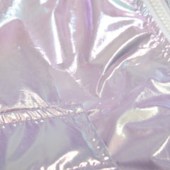 Mellow 4Pocket Hooded Jacket Hologram Pink