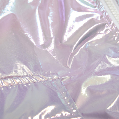 Mellow 4Pocket Hooded Jacket Hologram Pink