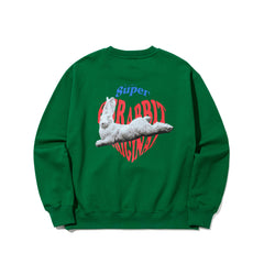 Heart Rabbit Crewneck Green