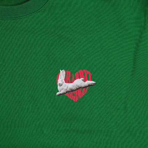 Heart Rabbit Crewneck Green