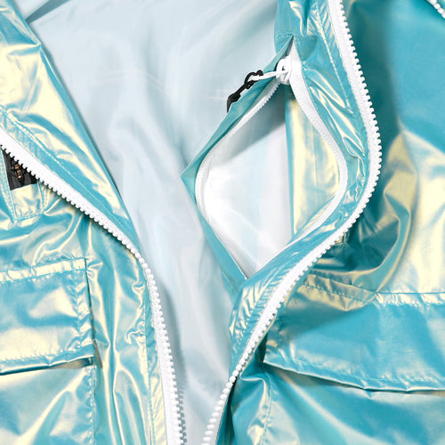 Patch Pocket Hooded Jacket Mint