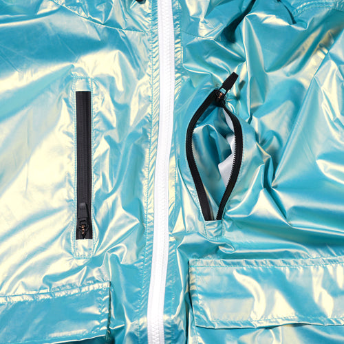 Patch Pocket Hooded Jacket Mint