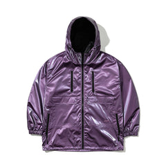 Patch Pocket Hooded Jacket Purple