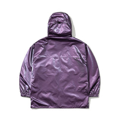 Patch Pocket Hooded Jacket Purple