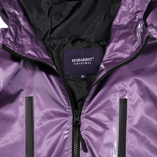 Patch Pocket Hooded Jacket Purple
