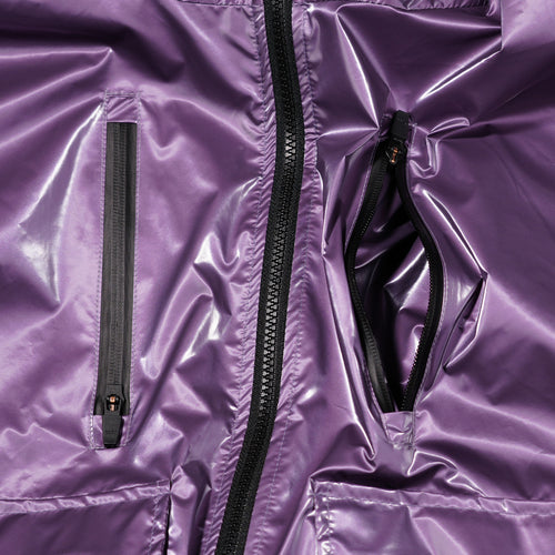 Patch Pocket Hooded Jacket Purple