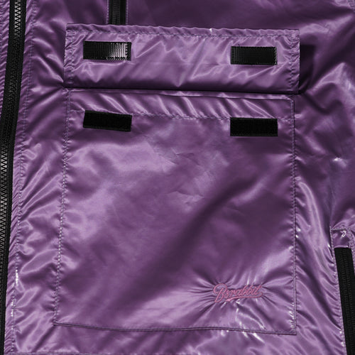 Patch Pocket Hooded Jacket Purple