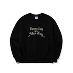 Embroidery Every Day Crewneck Black