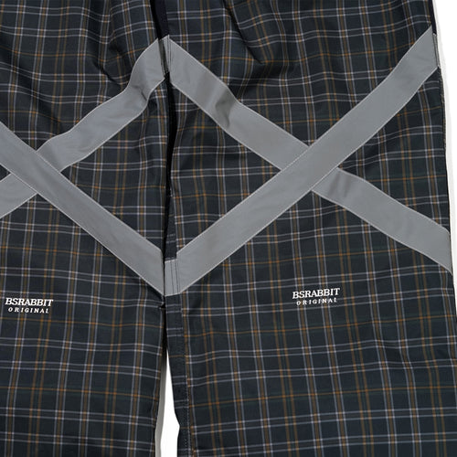 Original Pot-X Reflective Track Pants Check Brown