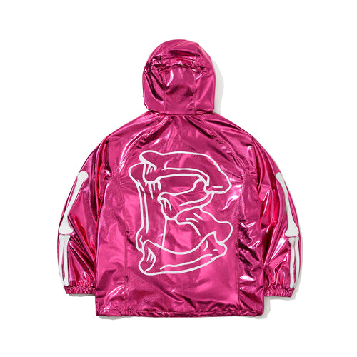 Mellow Skull Hooded Jacket Pink