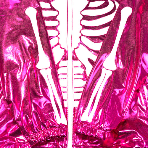 Mellow Skull Hooded Jacket Pink