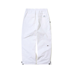 Cut Side Line Wide Track Pants White