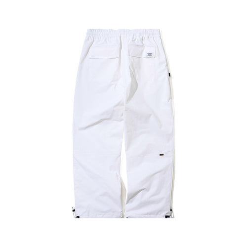 Cut Side Line Wide Track Pants White