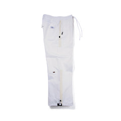 Cut Side Line Wide Track Pants White