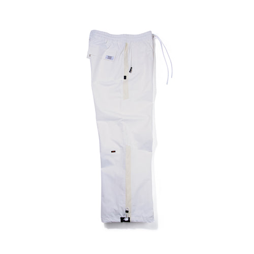 Cut Side Line Wide Track Pants White