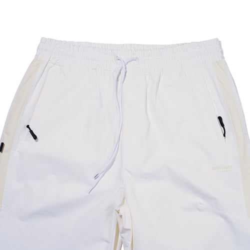 Cut Side Line Wide Track Pants White