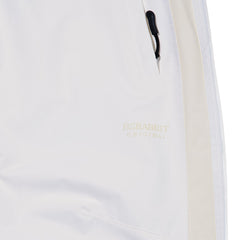 Cut Side Line Wide Track Pants White