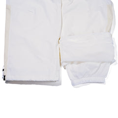 Cut Side Line Wide Track Pants White