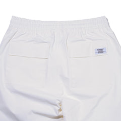 Cut Side Line Wide Track Pants White