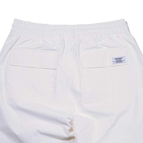 Cut Side Line Wide Track Pants White