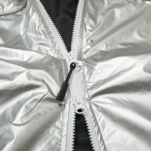 Round Line Hooded Jacket Silver