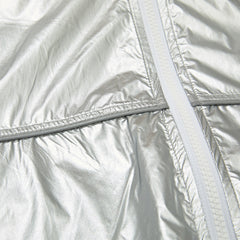 Round Line Hooded Jacket Silver