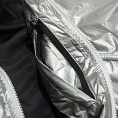 Round Line Hooded Jacket Silver
