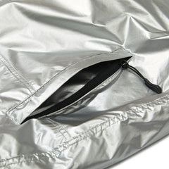 Round Line Hooded Jacket Silver