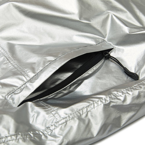 Round Line Hooded Jacket Silver