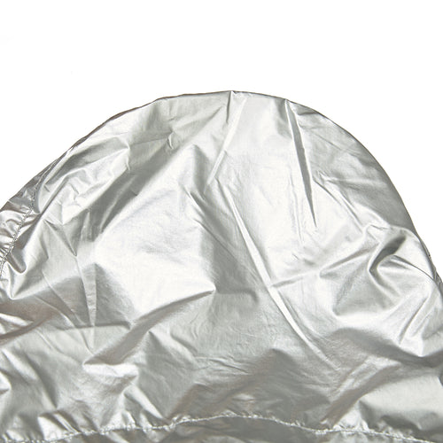 Round Line Hooded Jacket Silver