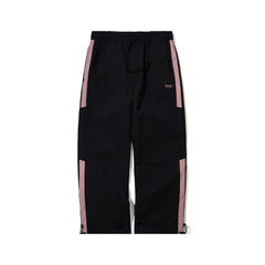 Cut Side Line Wide Track Pants Black