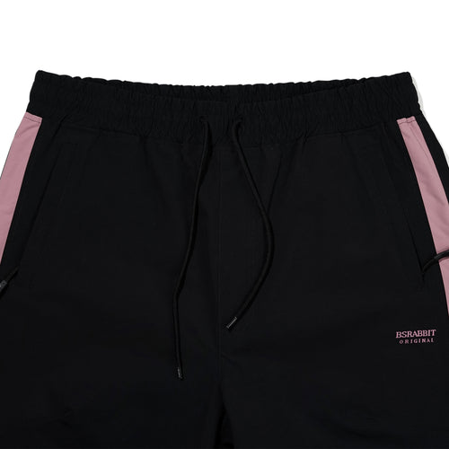 Cut Side Line Wide Track Pants Black