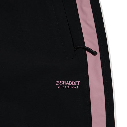 Cut Side Line Wide Track Pants Black