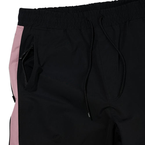 Cut Side Line Wide Track Pants Black