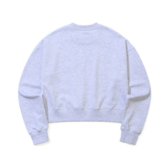 Rabbit Day Focus And Excel Cropped Crewneck Heather Grey