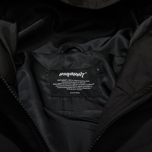 Round Line Hooded Jacket Black