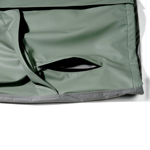 Wide H Hooded Jacket Khaki