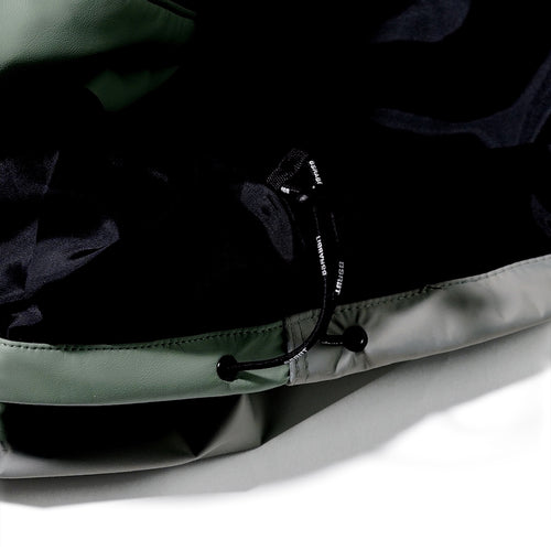 Wide H Hooded Jacket Khaki